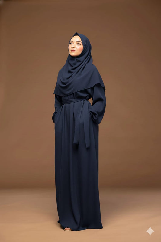 Abaya une pièce avec ceinture